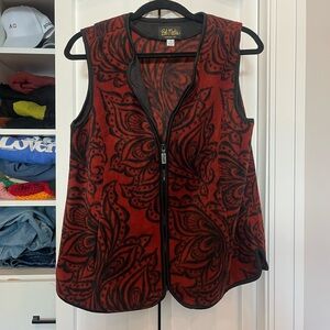 Vintage Bob Mackie fleece vest, size S